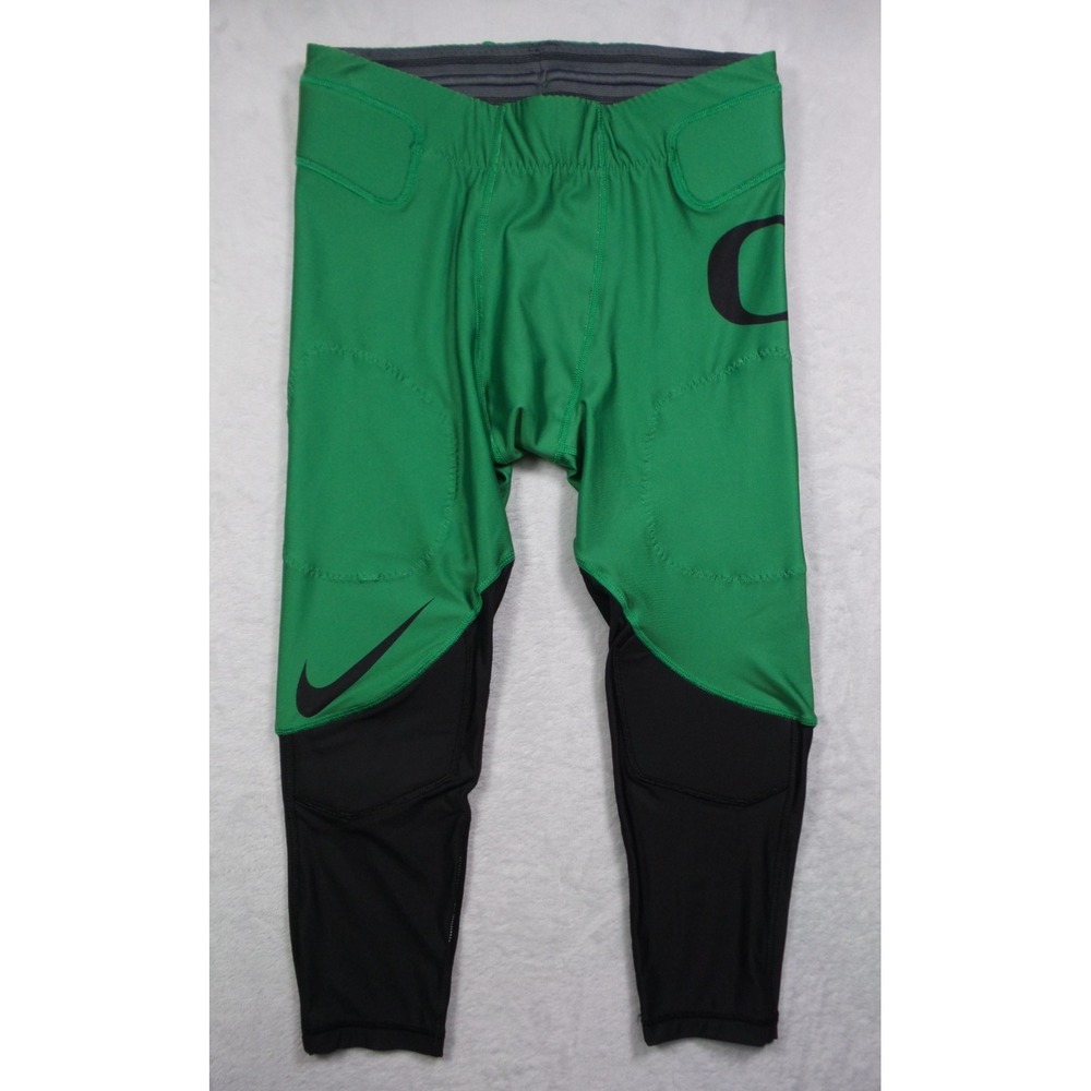 Oregon Ducks Football Pants Mens Size Large Green Black Stretch Nike NCAA NWT